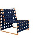 Алюминиевое кресло с хлопковыми лентами stripe Tease, Meritalia